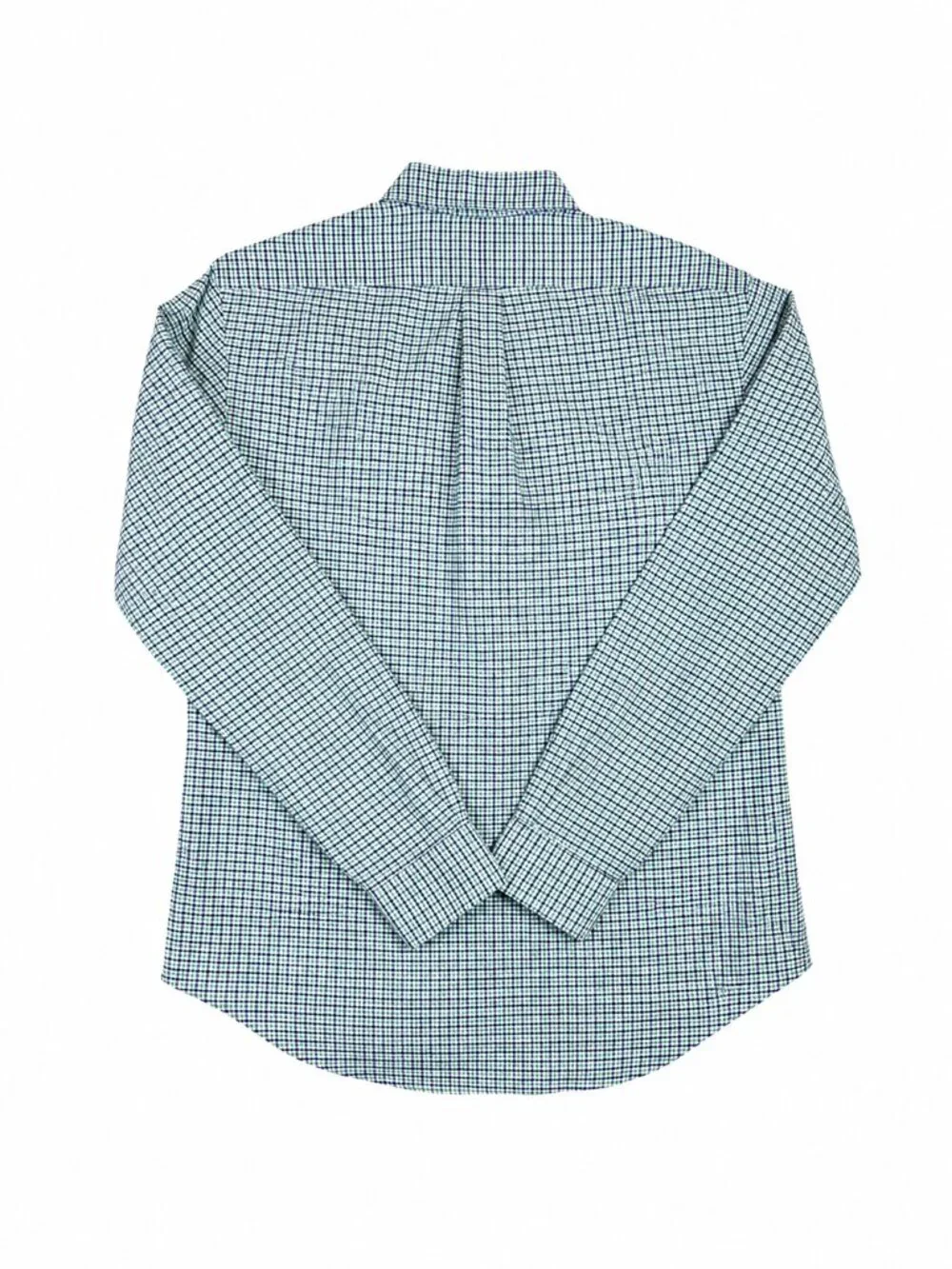 Polo Ralph Lauren Plaid Button Down Shirt Green Navy Cotton Small